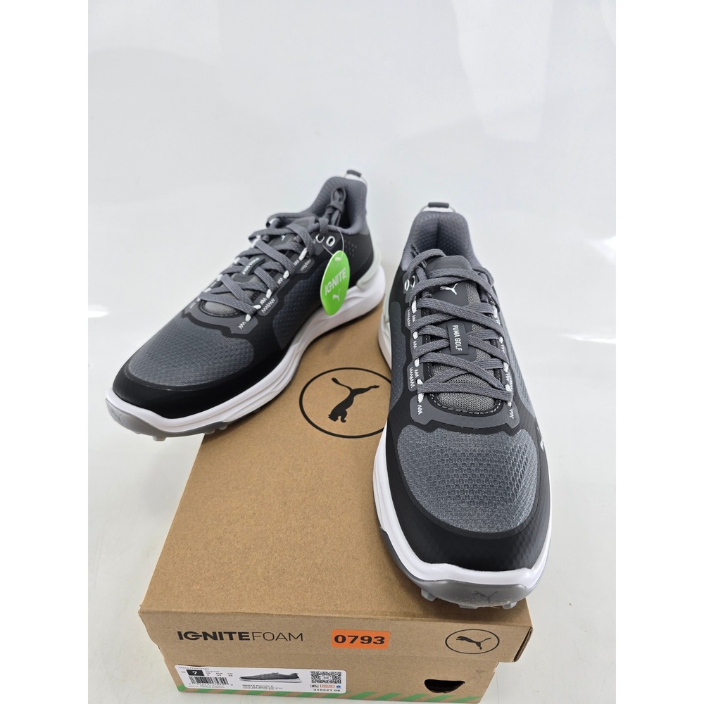 Puma Ignite Elevate X Golf Shoes Mens Size 7 Slate Sky Black‎ Ash Gray - New
